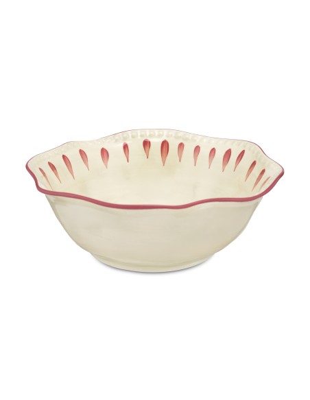 Rose e Tulipani· Domitilla Magenta Insalatiera·ø24x9,5 Cm·stoneware