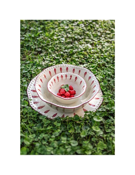 Rose e Tulipani· Domitilla Magenta Insalatiera·ø24x9,5 Cm·stoneware
