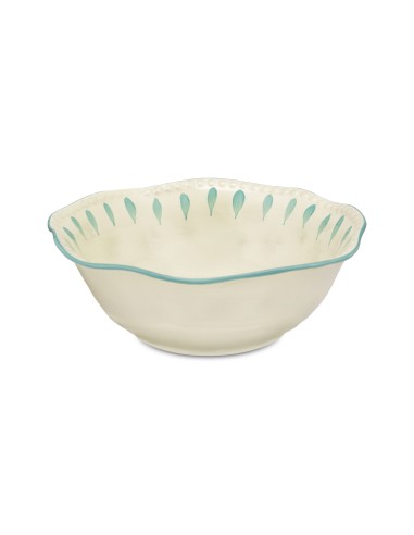 Rose e Tulipani· Domitilla Verde Acqua Insalatiera·ø24x9,5 Cm·stoneware