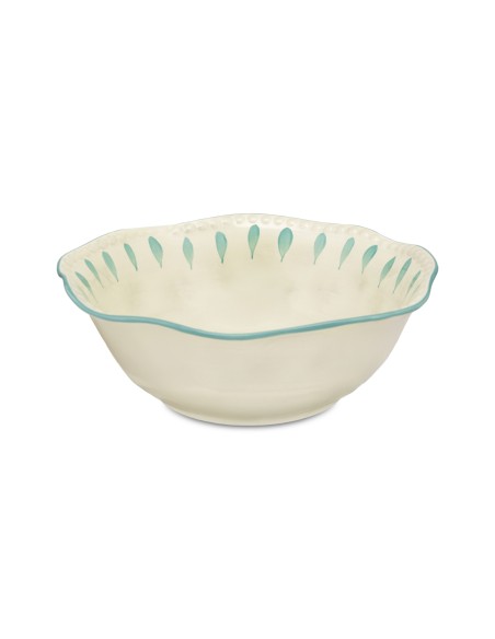 Rose e Tulipani· Domitilla Verde Acqua Insalatiera·ø24x9,5 Cm·stoneware