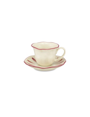 Rose e Tulipani· Domitilla Magenta Tazza Caffe C P·ø11 Cm 90cc·stoneware