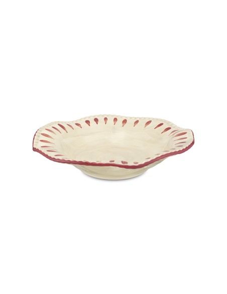 Rose e Tulipani· Domitilla Magenta Piatto Fondo·ø22,5 Cm·stoneware