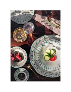 Rose e Tulipani· Domitilla Verde Acqua Piatto Frutta·ø20 Cm·stoneware 2