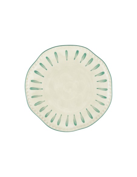 Rose e Tulipani· Domitilla Verde Acqua Piatto Frutta·ø20 Cm·stoneware