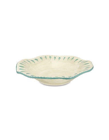 Rose e Tulipani· Domitilla Verde Acqua Piatto Fondo·ø22,5 Cm·stoneware