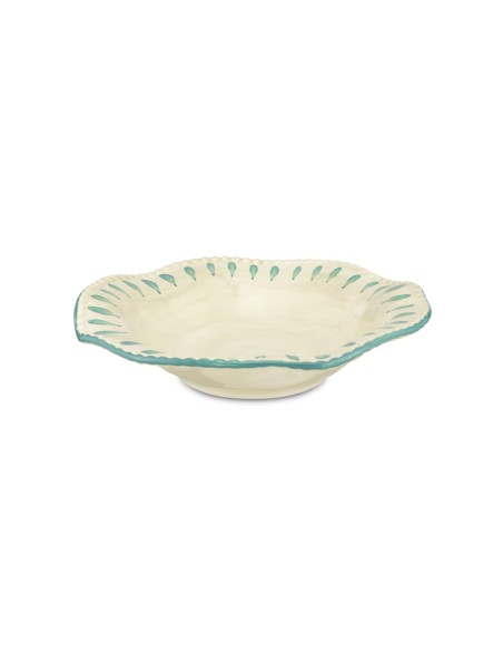 Rose e Tulipani· Domitilla Verde Acqua Piatto Fondo·ø22,5 Cm·stoneware