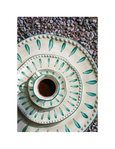 Rose e Tulipani· Domitilla Verde Acqua Tazza Caffe C P·ø11 Cm 90cc·stoneware
