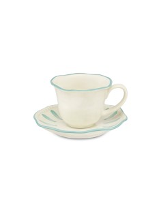Rose e Tulipani· Domitilla Verde Acqua Tazza Caffe C P·ø11 Cm 90cc·stoneware