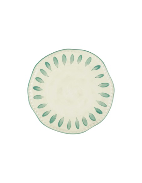 Rose e Tulipani· Domitilla Verde Acqua Piatto Piano·ø27,3 Cm·stoneware