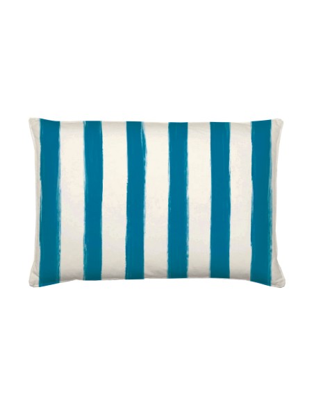 Rose e Tulipani· Litorale Cuscino sfoderabile Blu·50x80 Cm·tessuto