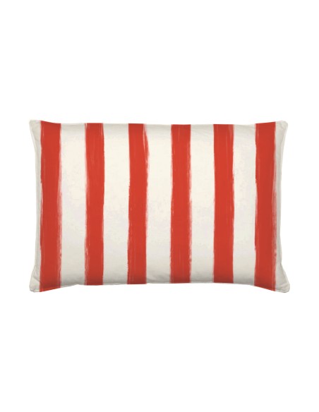 Rose e Tulipani· Litorale Cuscino sfoderabile Rosso·50x80 Cm·tessuto