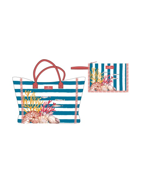 Rose e Tulipani· Litorale Borsa Pochette·tessuto
