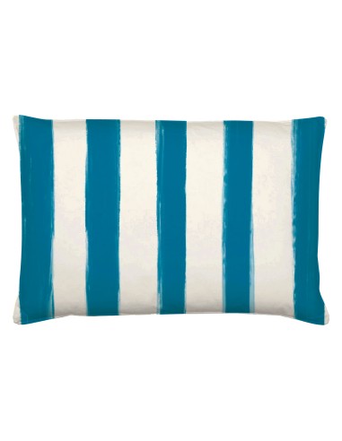 Rose e Tulipani· Litorale Cuscino sfoderabile 40x60 cm Blu tessuto