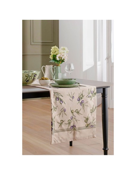 Rose e Tulipani· Olyvia Runner Antimacchia·45 X 150 Cm·tessuto Gift Box