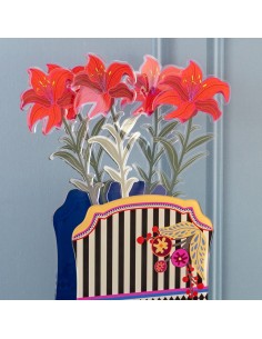 Vesta Home - Fiore Giglio Piccolo Singolo·rosso·9,6 X 43 H Th. 5 Mm 2
