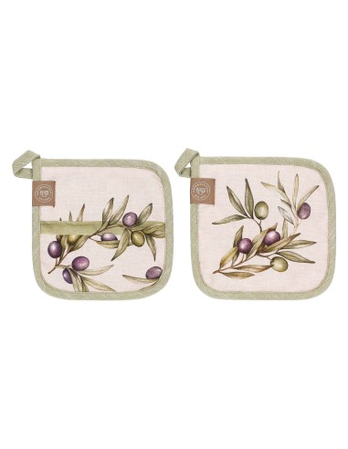Rose e Tulipani· Olyvia Set 2 Presine·17x17 Cm·tessuto Gift Box