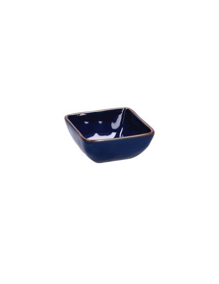 Rose e Tulipani·rose & Tulipani - Concerto Blu Cobalto Ciotolina Quadrata 8x8xh 3,5 Cm - stoneware