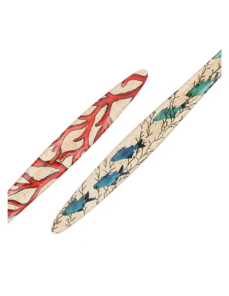 Rose e Tulipani· Sea Life Mestoli Insalata·29x7 Cm·melamina Gift Box