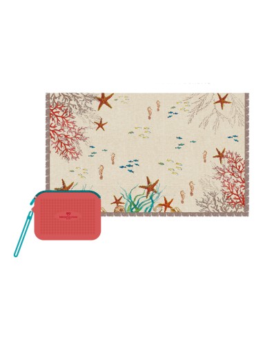 Rose e Tulipani· Sea Life Pareo Pochette·tessuto