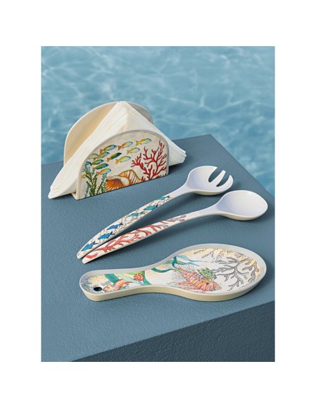 Rose e Tulipani· Sea Life Porta Tovaglioli Carta·15,6x4,7x12 Cm·melamina Gift Box