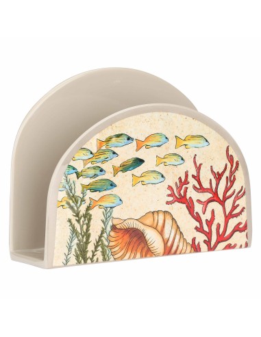 Rose e Tulipani· Sea Life Porta Tovaglioli Carta·15,6x4,7x12 Cm·melamina Gift Box