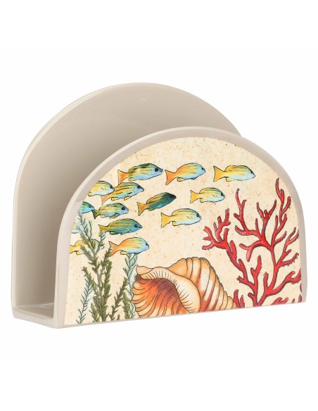 Rose e Tulipani· Sea Life Porta Tovaglioli Carta·15,6x4,7x12 Cm·melamina Gift Box