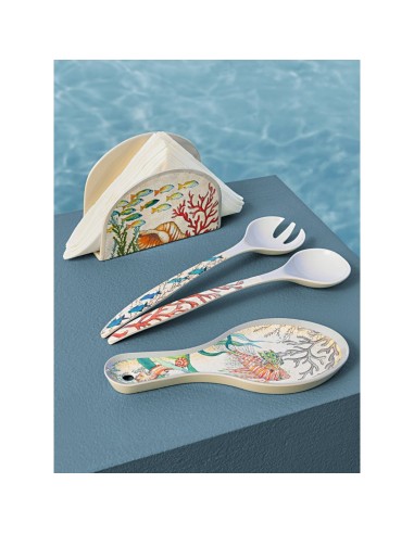 Rose e Tulipani· Sea Life Poggia Mestolo·24,5x10 Cm·melamina Gift Box