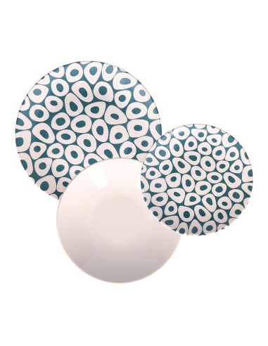Rose e Tulipani·sea Stones Set 18 Piatti