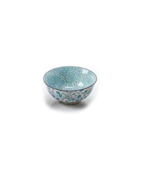 Avive - Ciotolina in Ceramica Decorata Linea Canton  Acqua Marina Ø 12 cm
