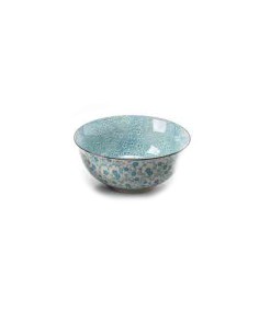 Avive - Ciotolina in Ceramica Decorata Linea Canton  Acqua Marina Ø 20 cm