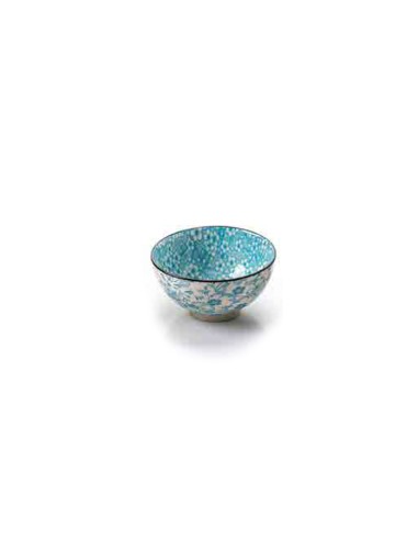 Avive - Ciotolina in Ceramica Decorata Linea Canton  Acqua Marina Ø 9 cm