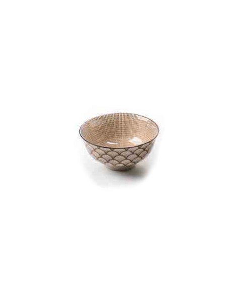 Avive - Ciotolina in Ceramica Decorata Linea Canton  Brown Ø 12 cm