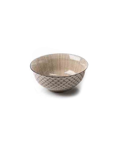 Avive - Ciotolina in Ceramica Decorata Linea Canton  Brown Ø 20 cm