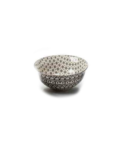 Avive - Ciotolina in Ceramica Decorata Linea Canton  Black & White Ø 20 cm