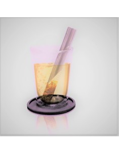 Tazza da the in doppio vetro, coperchio in silicone e infusore