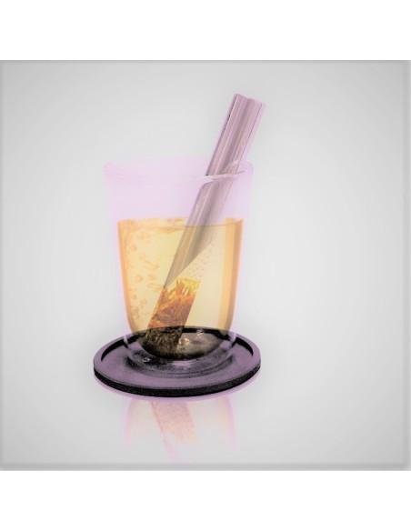Tazza da the in doppio vetro, coperchio in silicone e infusore