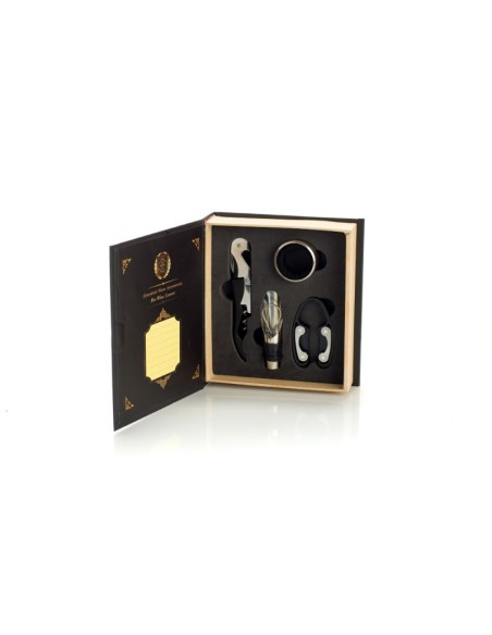 SET VINO 4PZ IN SCATOLA LIBRO