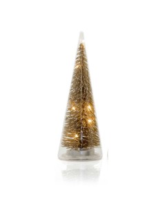 ALBERO NATALE ORO LUMINOSOC/LED H25CM
