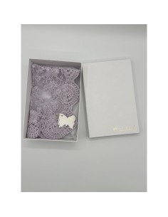 Fiori di Lena - Runner pizzo lilla cm 42X28 con scatola 2
