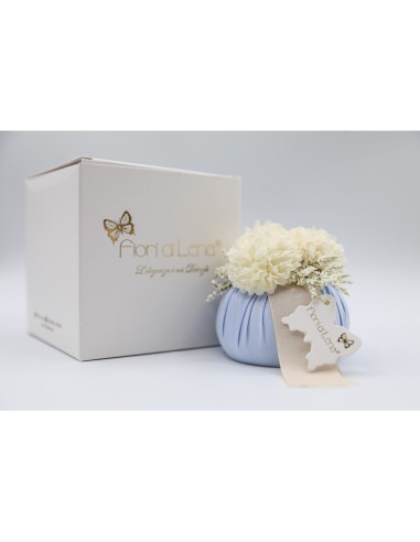 Fiori di Lena - Puffo mini polvere, con dalie e nebbiolina, con scatola