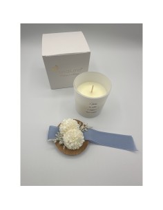 Fiori di Lena - Candela profumata 140 gr con coperchio dalie e contenitore con scritta, con scatola 2