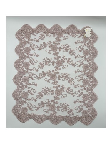 Fiori di Lena - Runner in pizzo rosa, cm 45 x x 50 con scatola