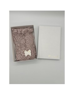 Fiori di Lena - Runner in pizzo rosa, cm 45 x x 50 con scatola 2