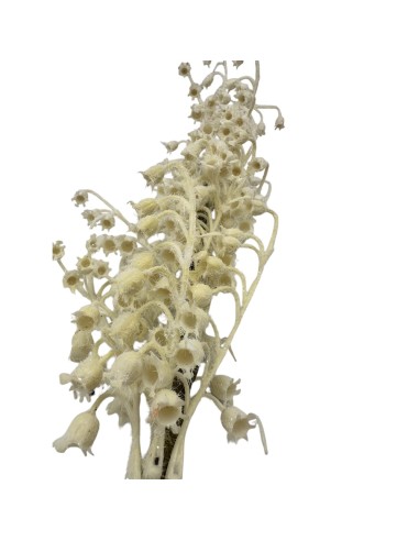 Fiori di Lena - Ramo campanelle brinate bianco cm 72 h