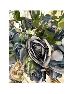 Fiori di Lena - Ramo rose blu cm 70 h 2