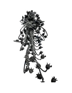 Fiori di Lena - Ramo campanelle brinate blu cm 72 h 2
