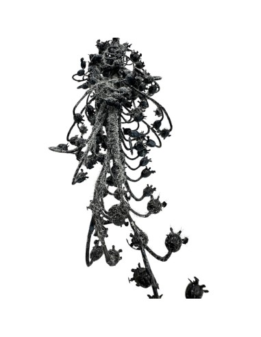 Fiori di Lena - Ramo campanelle brinate blu cm 72 h