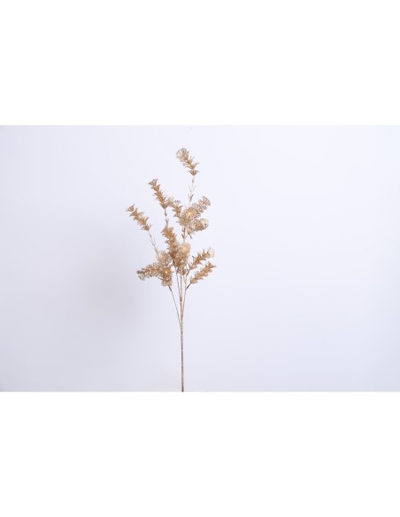 Fiori di Lena - Ramo eucalipto glitter natalizio oro h 80 cm