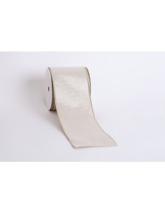 Fiori di Lena - Nastro velluto con bordino oro h 10 cm x 9 mt - nude