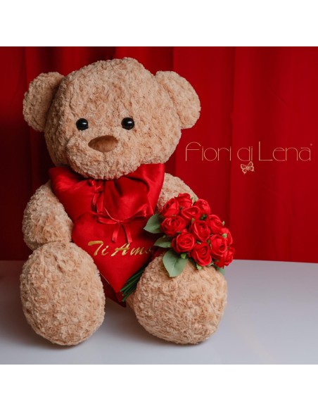 Fiori di Lena - Teddy San Valentino cm 90 h Special Edition